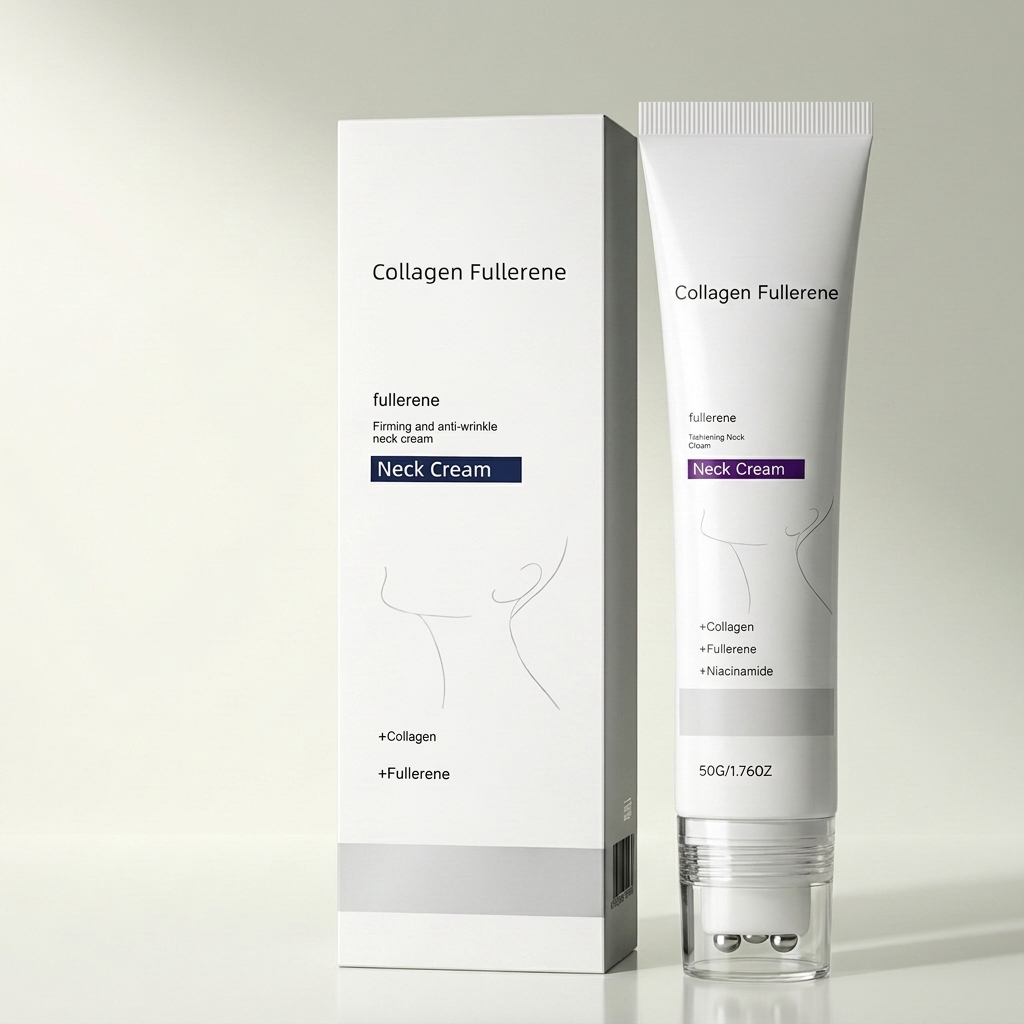 Magec Collagen Fullerene Neck Firming Cream + Facial Roller