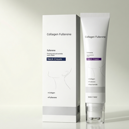 Magec Collagen Fullerene Neck Firming Cream + Facial Roller