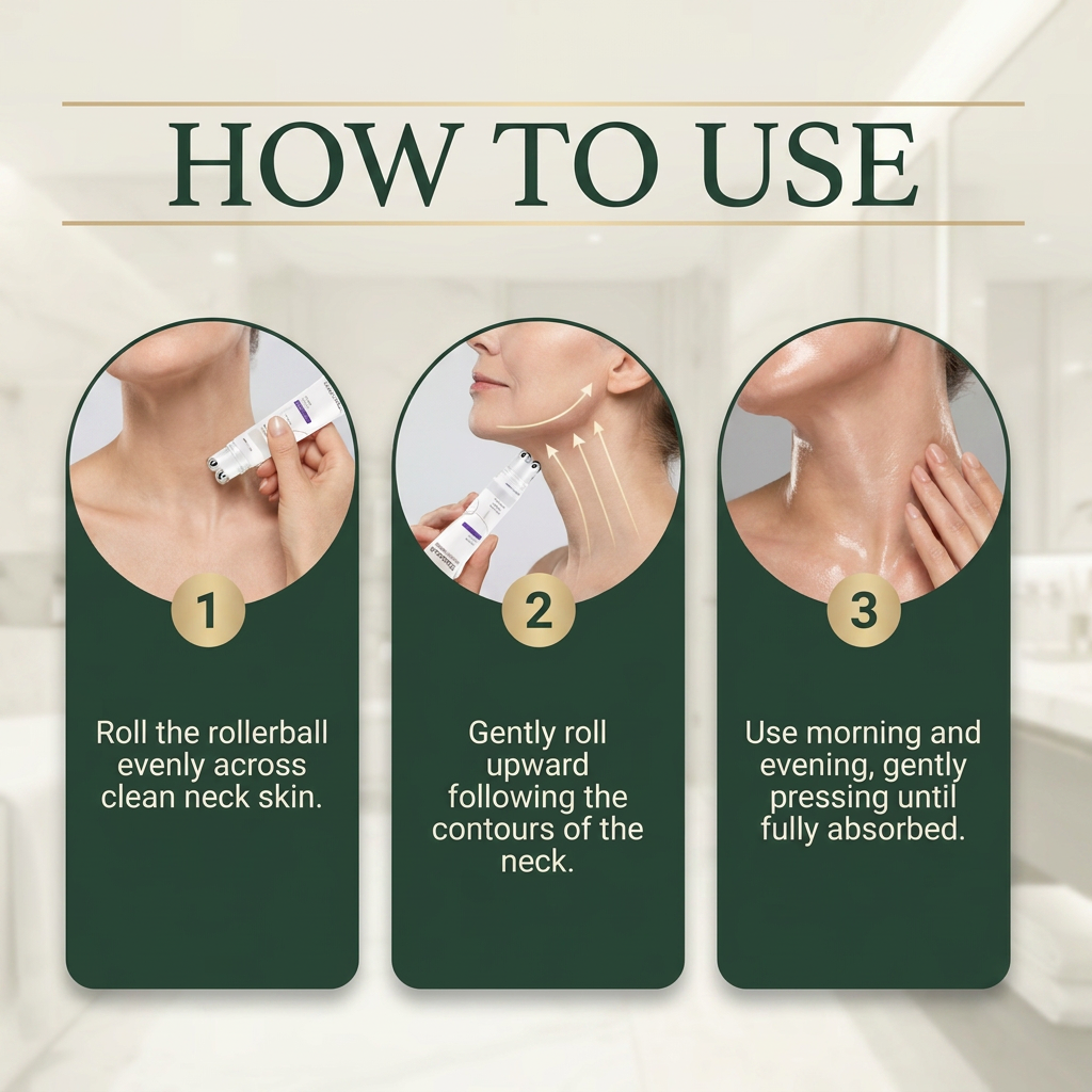 Magec Collagen Fullerene Neck Firming Cream + Facial Roller